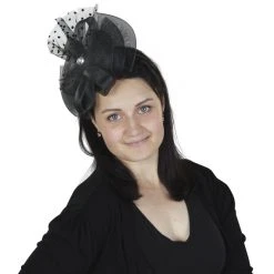 MICA Festival Faschings-Haarreif Mit Tüllschleife In Schwarz