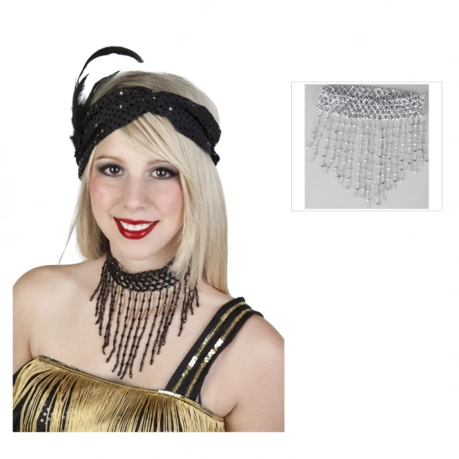 MICA Festival Faschingsschmuck - Kette Charleston - Verschiedene Farben 1 MICA Festival Faschingsschmuck - Kette Charleston - Verschiedene Farben