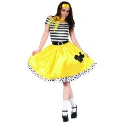 Besttoy Kostüme Kostüm - 60s Lady - Für Erwachsene - 5-teilig - Verschiedene Größen