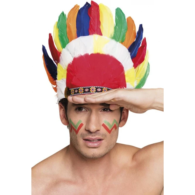 Boland Kopfschmuck Amerikanische Ureinwohner- Für Erwachsene 2 Boland Kopfschmuck Amerikanische Ureinwohner- Für Erwachsene – Bild 2