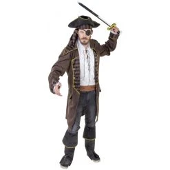 MICA Festival Kostüm - Piratenkapitän - Für Erwachsene - 6-teilig - Verschiedene Größen