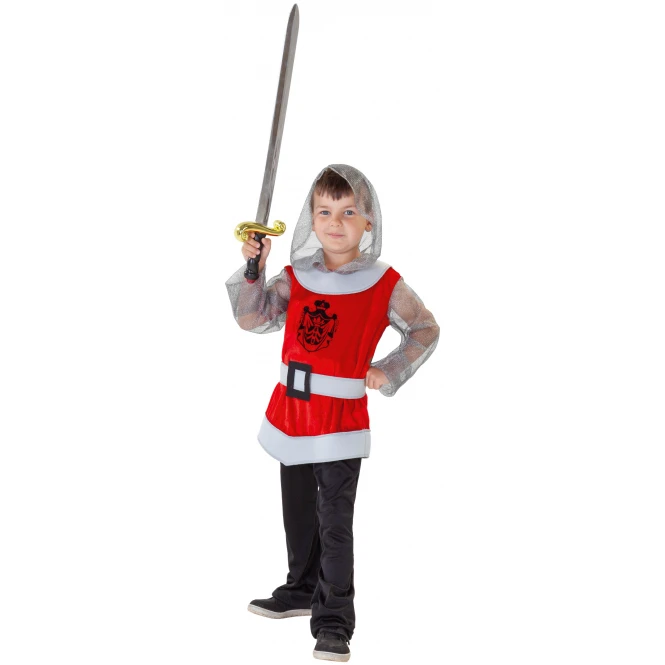 MICA Festival Kostüm - Roter Ritter - Für Kinder - 3-teilig - Verschiedene Größen 1 MICA Festival Kostüm - Roter Ritter - Für Kinder - 3-teilig - Verschiedene Größen