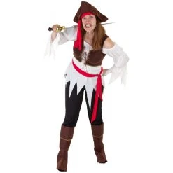 MICA Festival Kostüm - Seeräuberin - Für Erwachsene - 7-teilig - Verschiedene Größen