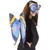MICA Festival Faschingsset - Blauer Schmetterling - Für Erwachsene - 2-teilig