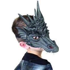 MICA Festival Halloweenmaske - Drache - Für Kinder - Schwarz -Mica Decorations Geschäft 209585 2