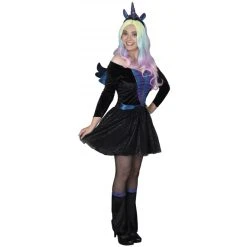 MICA Festival Kostüm - Schwarzes Einhorn - Für Erwachsene - 3-teilig - Verschiedene Größen