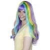 MICA Festival Langhaarperücke Für Erwachsene - Regenbogen