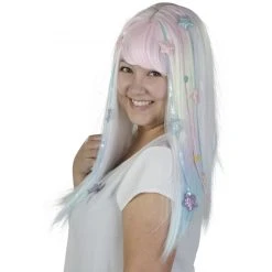 MICA Festival Langhaarperücke Für Erwachsene - Pastell