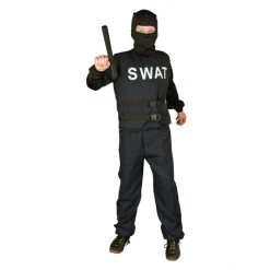 MICA Festival Kostüm - SWAT-Polizist - Für Kinder - 3-teilig - Größe 146/152
