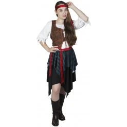 MICA Festival Kostüm - Seeräuberin - Für Erwachsene - 5-teilig - Verschiedene Größen