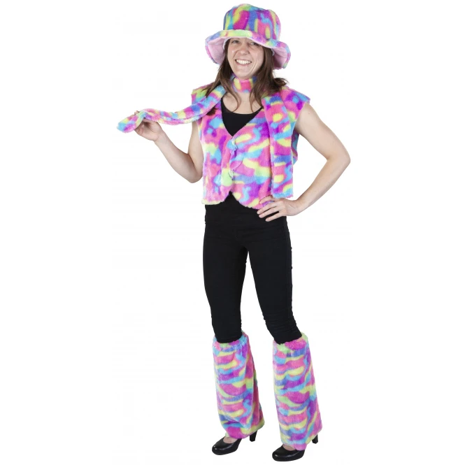 MICA Festival Faschingshut - Regenbogen-Plüsch - Für Erwachsene 2 MICA Festival Faschingshut - Regenbogen-Plüsch - Für Erwachsene – Bild 2