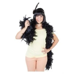 MICA Festival Federboa - Ca. 200 Cm - Schwarz