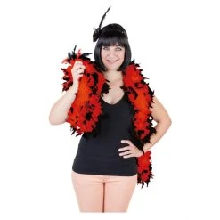 MICA Festival Federboa - Ca. 200 Cm - Rot/schwarz