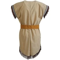 Fries Kostüm - Amerikanische Ureinwohnerin Heller Stern - Für Erwachsene - Verschiedene Größen