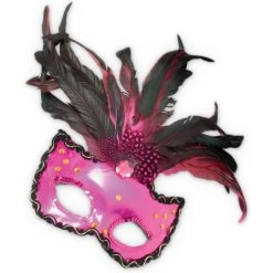 Fries Augenmaske - Mit Federn - 1 Stück -Mica Decorations Geschäft 222858 6