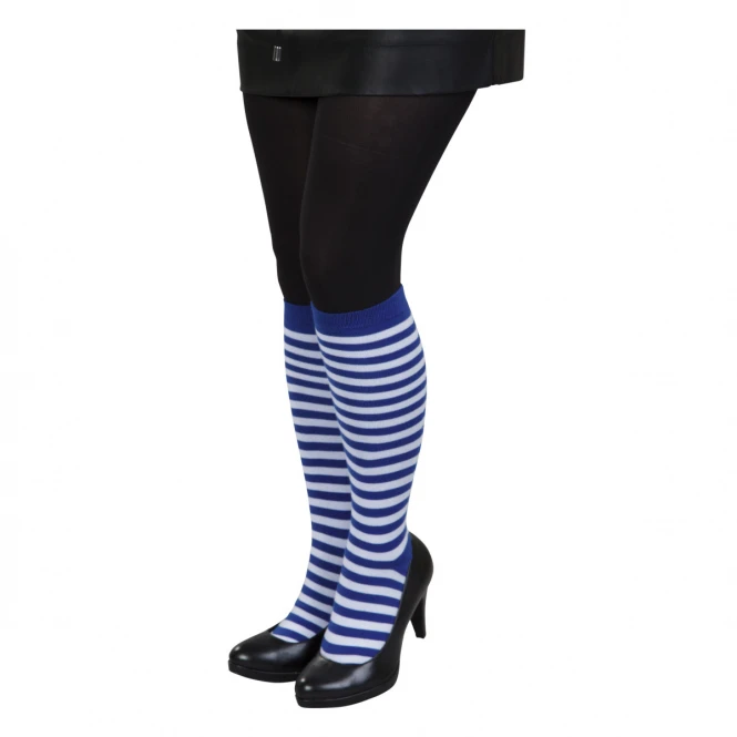 MICA Festival Kniestrümpfe - Streifen - Für Erwachsene - Blau/weiß 1 MICA Festival Kniestrümpfe - Streifen - Für Erwachsene - Blau/weiß