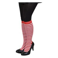 MICA Festival Kniestrümpfe - Streifen - Für Erwachsene - Rot/weiß