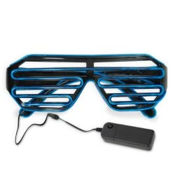 Fries Faschingsbrille - Mit LED - Blau -Mica Decorations Geschäft 226379 01