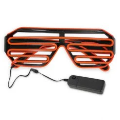 Fries Faschingsbrille - Mit LED - Orange