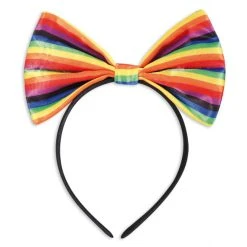 Fries Haarreif - Regenbogen-Schleife - Für Erwachsene