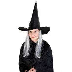 MICA Festival Hexenhut Mit Grauen Haaren - Für Erwachsene