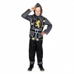 MICA Festival Kostüm - Schwarzer Ritter - Für Kinder - 3-teilig - Verschiedene Größen