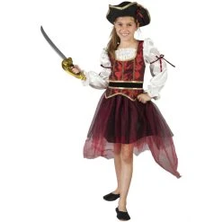 MICA Festival Kostüm - Piratenprinzessin - Für Kinder - 2-teilig - Verschiedene Größen