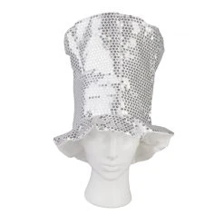 MICA Festival Faschingshut Mit Silbernen Pailletten - Für Erwachsene