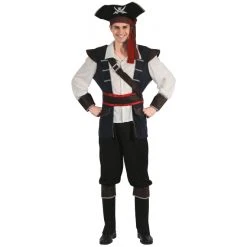 MICA Festival Kostüm - Piratenkapitän - Für Erwachsene - 3-teilig - Verschiedene Größen