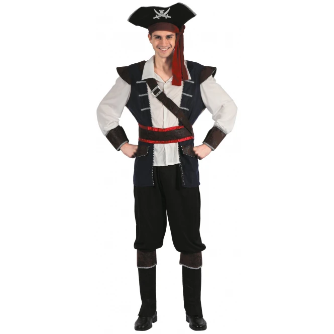 MICA Festival Kostüm - Piratenkapitän - Für Erwachsene - 3-teilig - Verschiedene Größen 1 MICA Festival Kostüm - Piratenkapitän - Für Erwachsene - 3-teilig - Verschiedene Größen