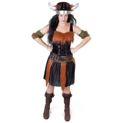 MICA Festival Kostüm - Wikingerlady - Für Erwachsene - 5-teilig - Verschiedene Größen