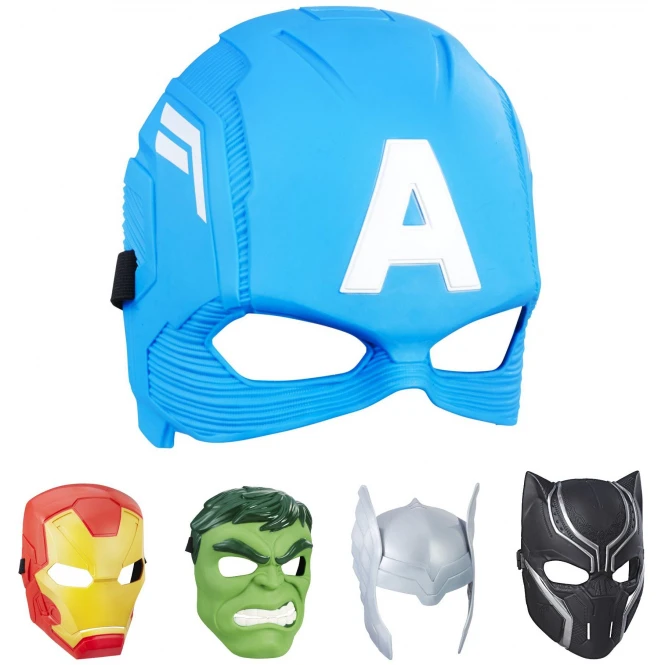 Hasbro Avengers - Maske Mit Gummiband - Verschiedene Charaktere - 1 Stück 1 Hasbro Avengers - Maske Mit Gummiband - Verschiedene Charaktere - 1 Stück
