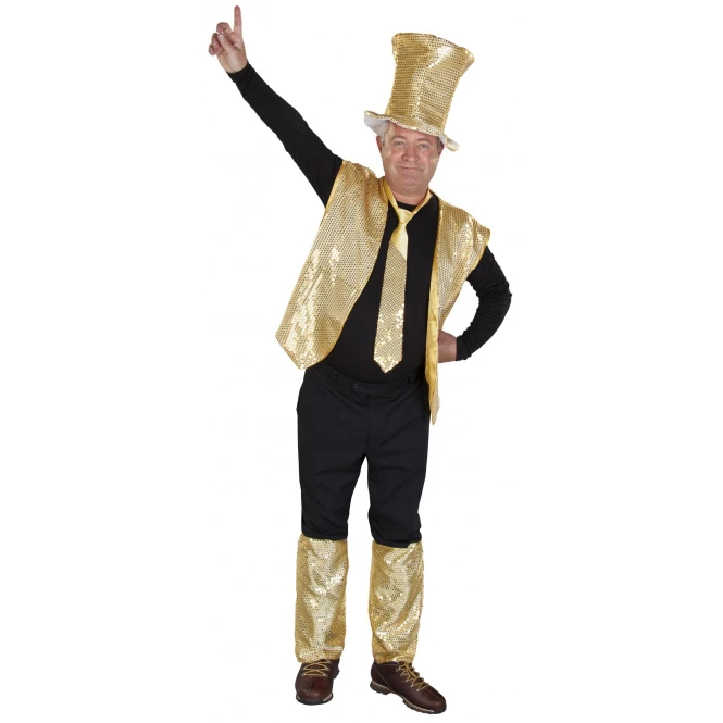 MICA Festival Krawatte Mit Pailletten - Für Erwachsene - Gold 2 MICA Festival Krawatte Mit Pailletten - Für Erwachsene - Gold – Bild 2