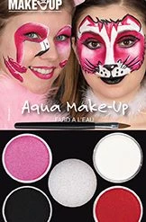 Hesse & Voormann GmbH Schminkset - Fantasy Aqua Make-Up - 6-teilig - Flamingo Oder Katze