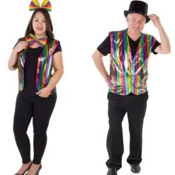 MICA Festival Regenbogen-Weste - Aus Polyester - Einheitsgröße Für Damen Und Herren -Mica Decorations Geschäft regenbogen3