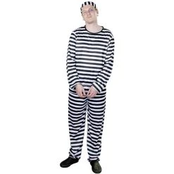 MICA Festival Sträflingskostüm - Für Erwachsene - 3-teilig