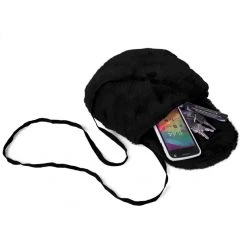 MICA Festival Umhängetasche Aus Plüsch -Mica Decorations Geschäft tasche schwarz